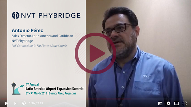 Antonio Perez Director de ventas para América Latina y el Caribe, NVT PHYBRIDGE